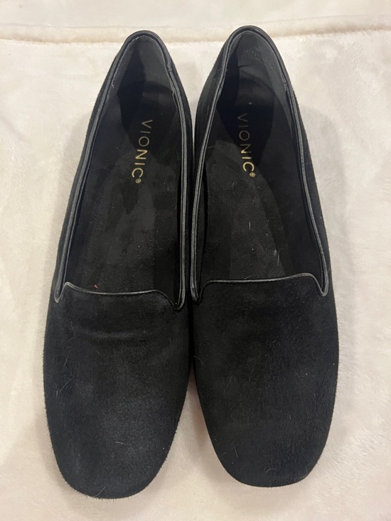 Vionic Shoes - Vionic Coral Venetian Black Suede Slip-On Loafers size 8